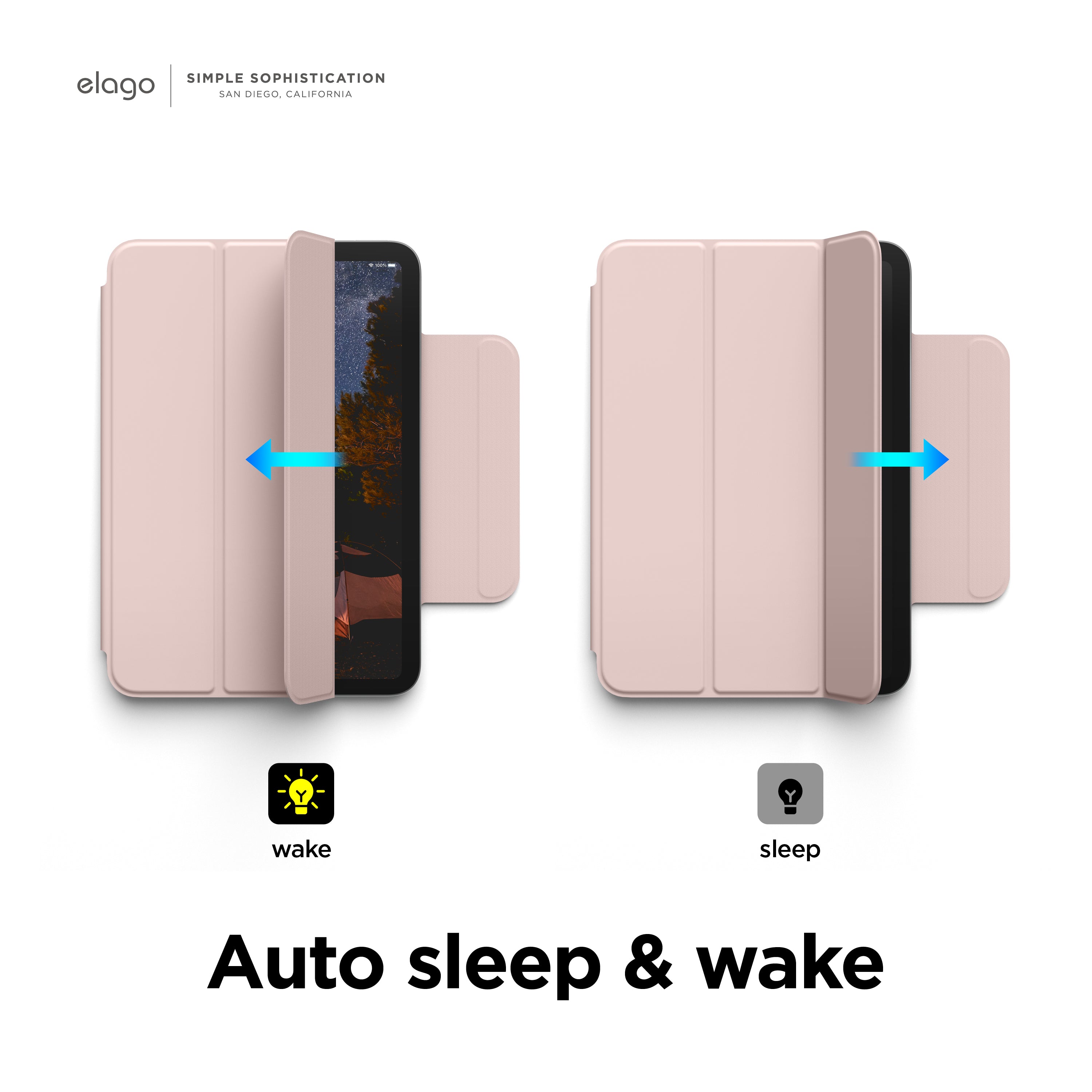 Smart Folio iPad Mini 6 Case with Magnetic Clasp - elago