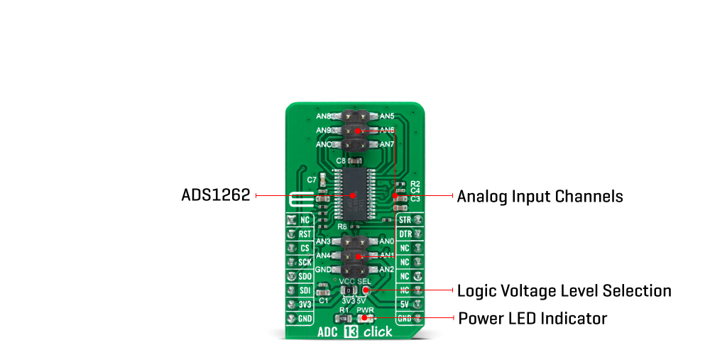 Adc 13 Click - MIKROE-4743