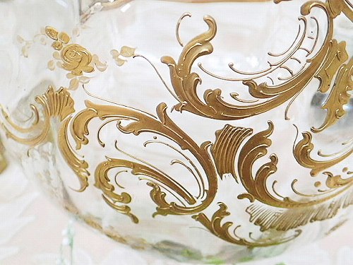 逸品 オールドバカラフラワーベース - 薔薇と天使のアンティーク