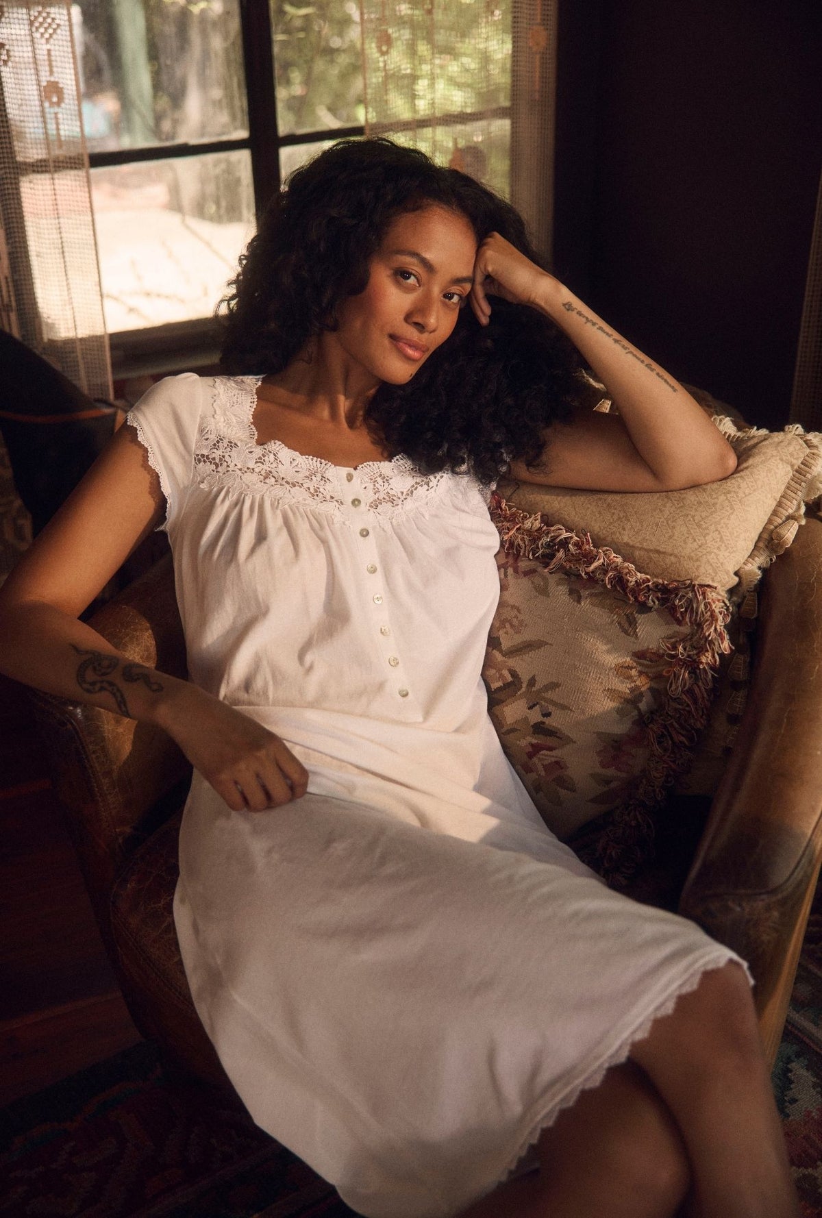 Villa Blanca Waltz Knit Nightgown - Eileen West