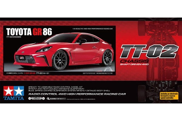 Tamiya 1:10 Toyota GR 86 (TT-02) - KIT | EuroRC.com