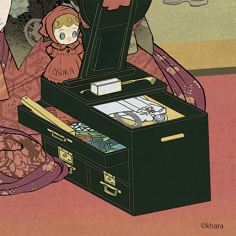 エヴァ浮世絵 箱根八里美人三画揃/レイ・アスカ・マリ3種セット/共通