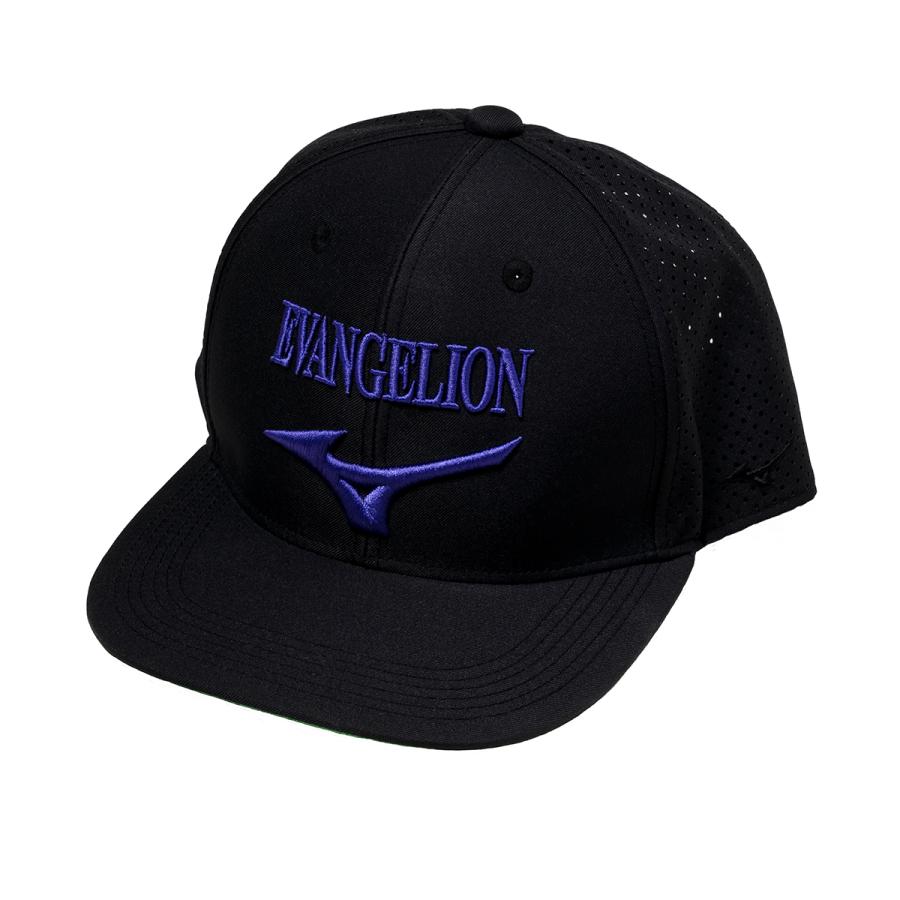 ミズノ】エヴァンゲリオン ベースボールキャップ/ブラックxパープル