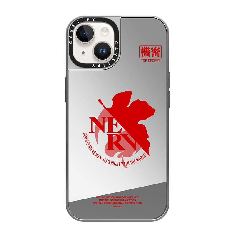 CASETiFYxEVA】NERV Logo MagSafe 対応ミラーケース（シルバー