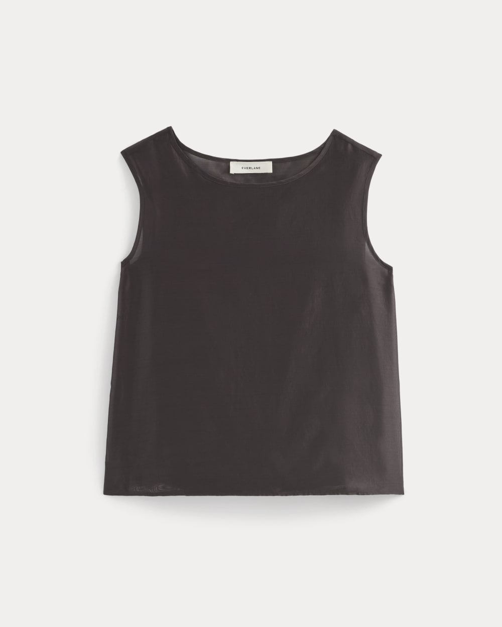 Sleeveless Top in Cotton-Silk Organza | Dark Chocolate – Everlane