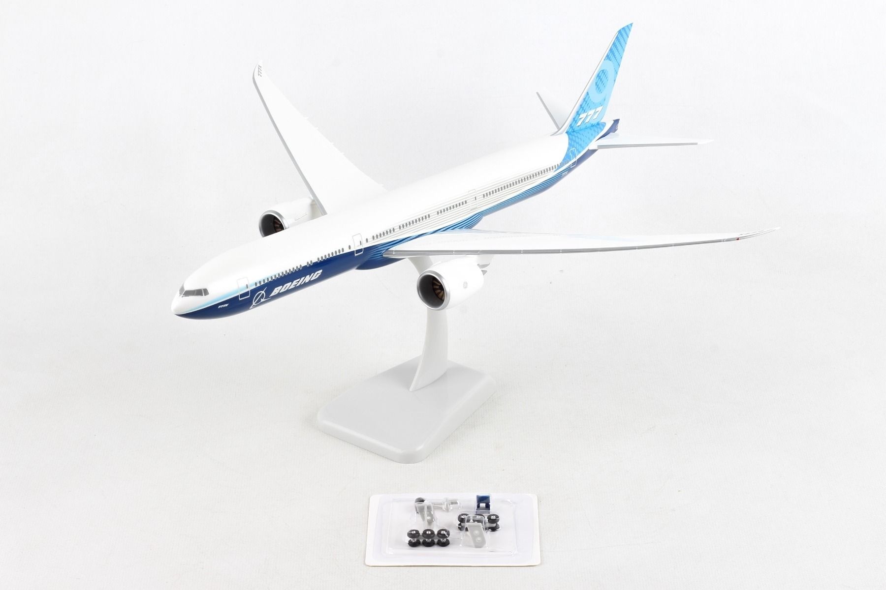 Boeing House Blue 777-9X with stand & gears Hogan HG11304G scale 1