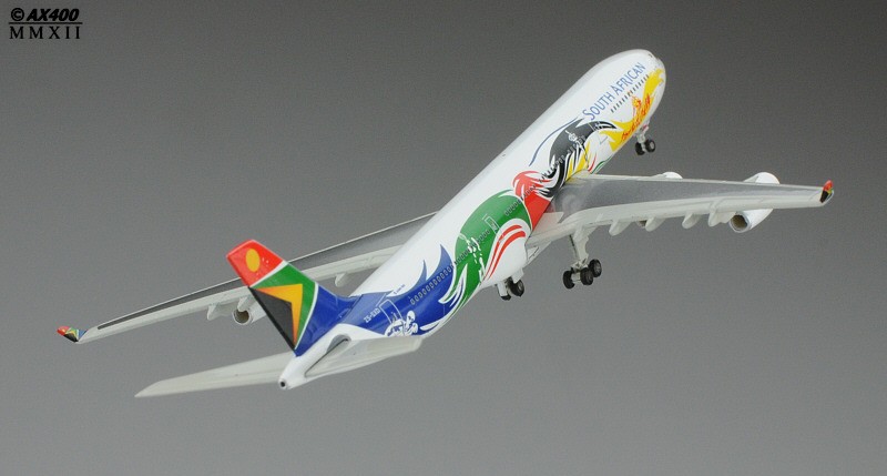 South African A340-300 ZS-SXD Olympic Livery JCWings Die Cast