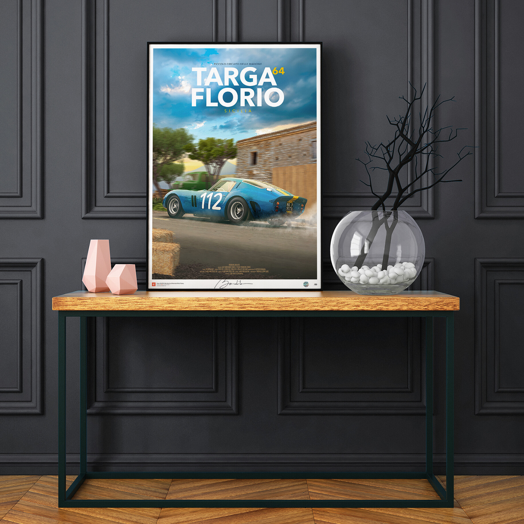 Poster Ferrari 250 GTO - Targa Florio 1964