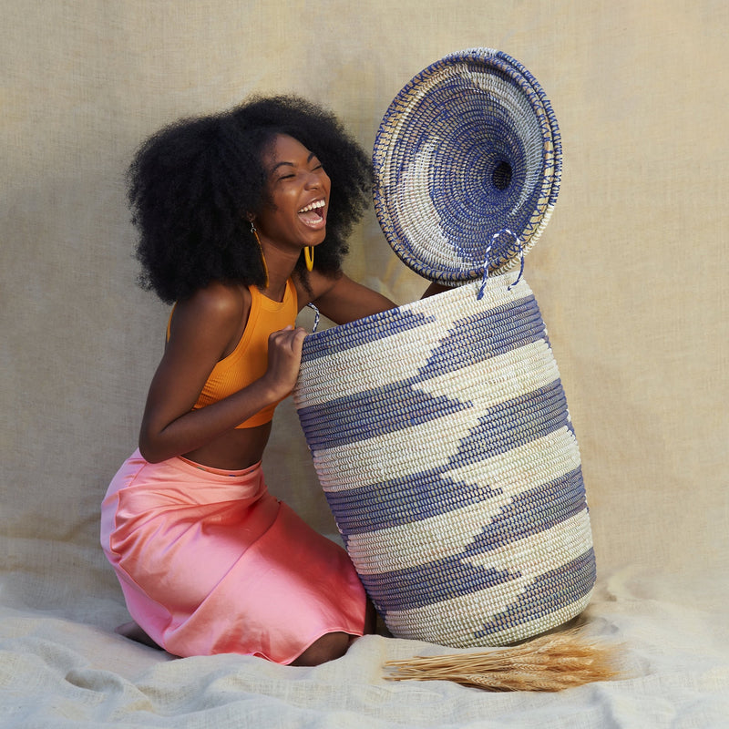 Wanjiru Woven Basket – Handwoven African Storage Basket