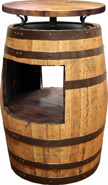 樽バーテーブル（ラック付）の通販・販売 － 木製雑貨の専門店F-RAISE