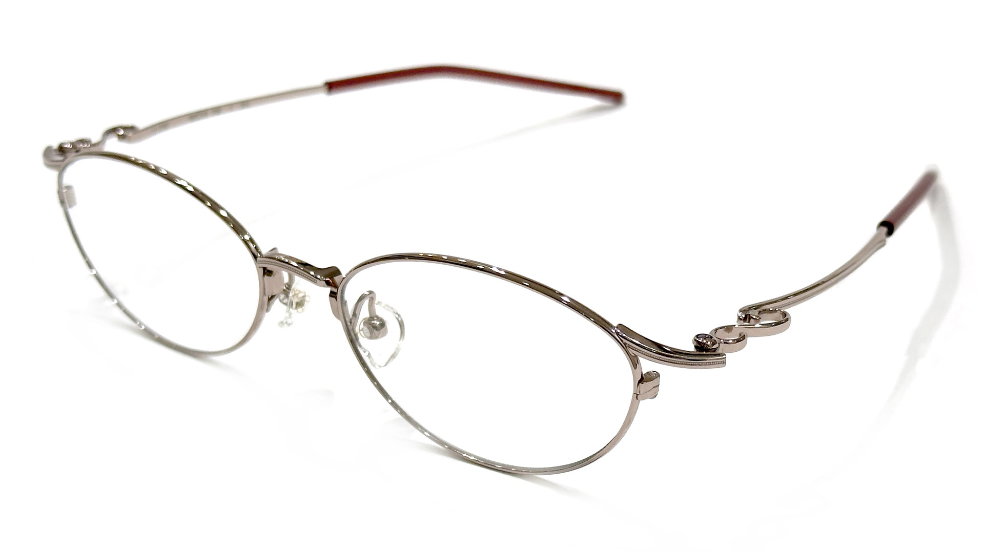 999.9 オーバルシェイプの新作レディースメタル眼鏡フレーム「S-776T