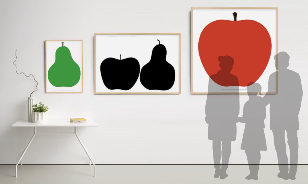 TRE, LA MELA E LA PERA/エンツォ・マーリ【Enzo Mari】ポスター