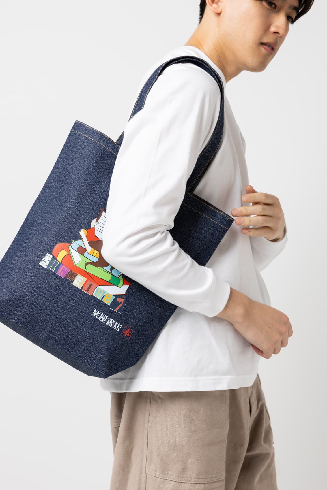 デニムトート（M）[MARKLESS STYLE TR-1374]｜オリジナルプリント作製