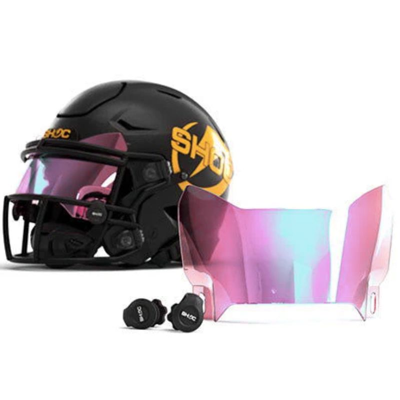 SHOC Zero G Plus Football Visor Color Golden Dragon