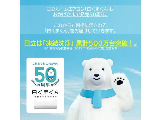 日立 【標準工事付】18畳向け 自動お掃除付き 冷暖房インバーター