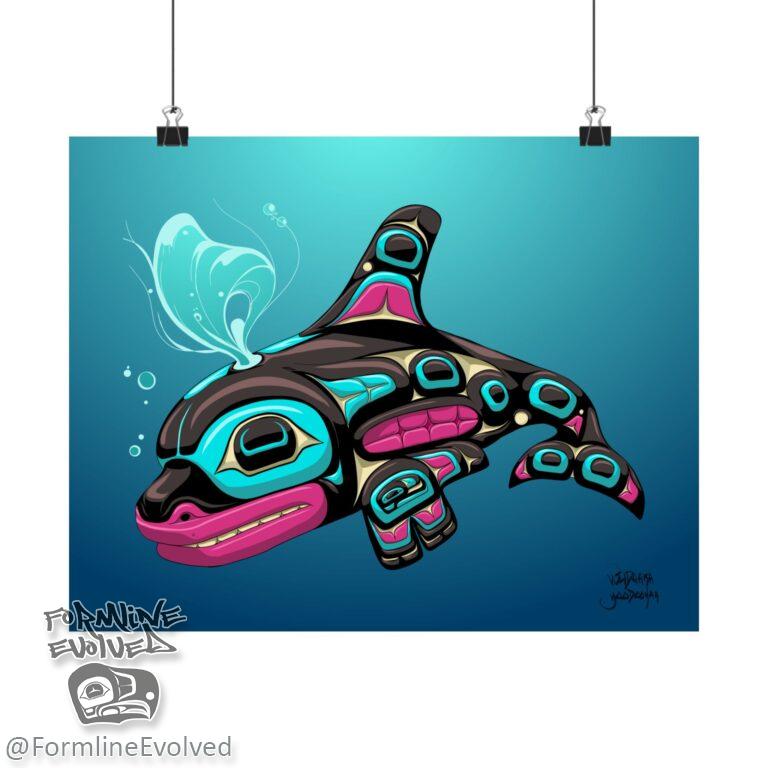 Orca Mural - print - Tlingit Art by Native American Artist
