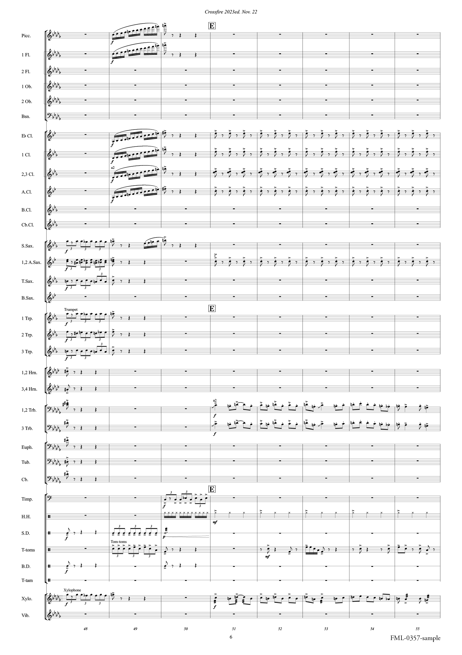 Crossfire 2023 ed. - November 22 J.F.K：樽屋雅徳 [吹奏楽大編成