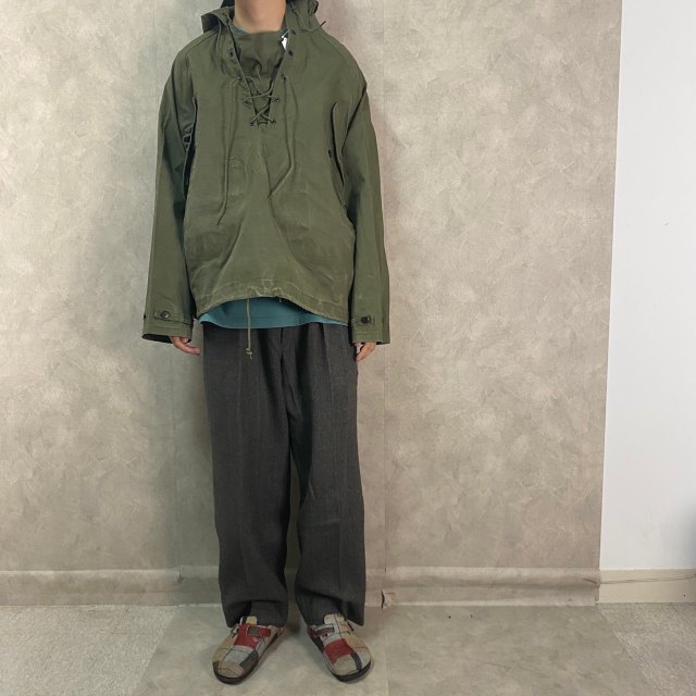 60年代 アメリカ海軍 米軍 カーキ レースアップ｜ヴィテージ古着屋