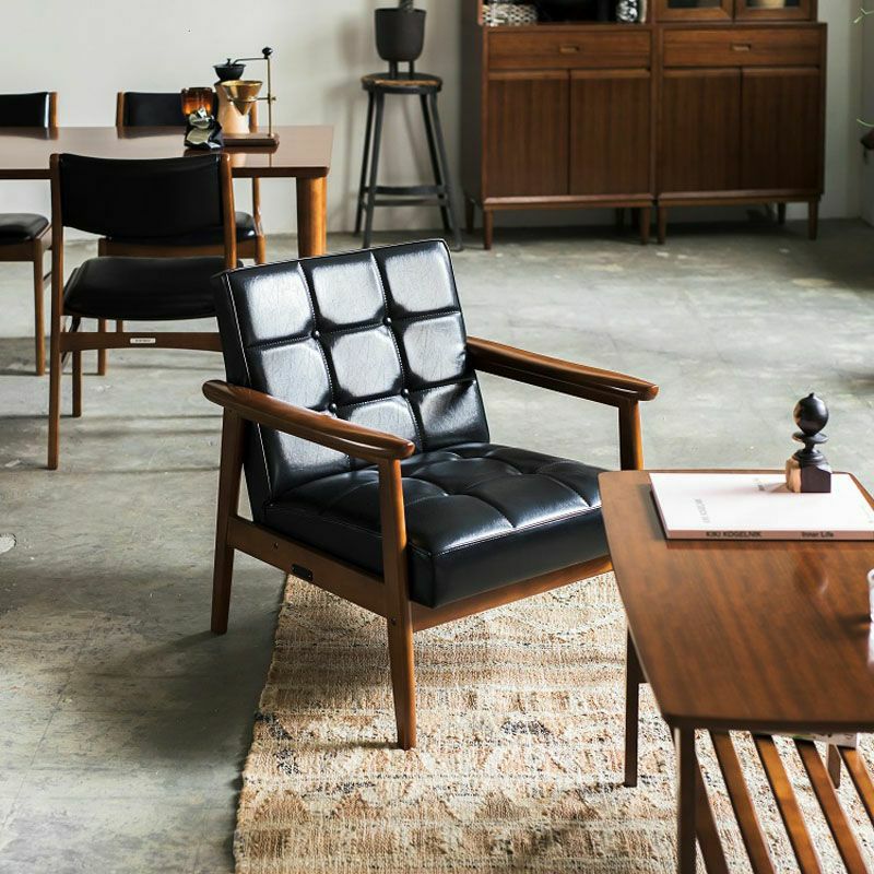 カリモク60 カフェテーブル/Kチェア1シーター スタンダードブラック2脚