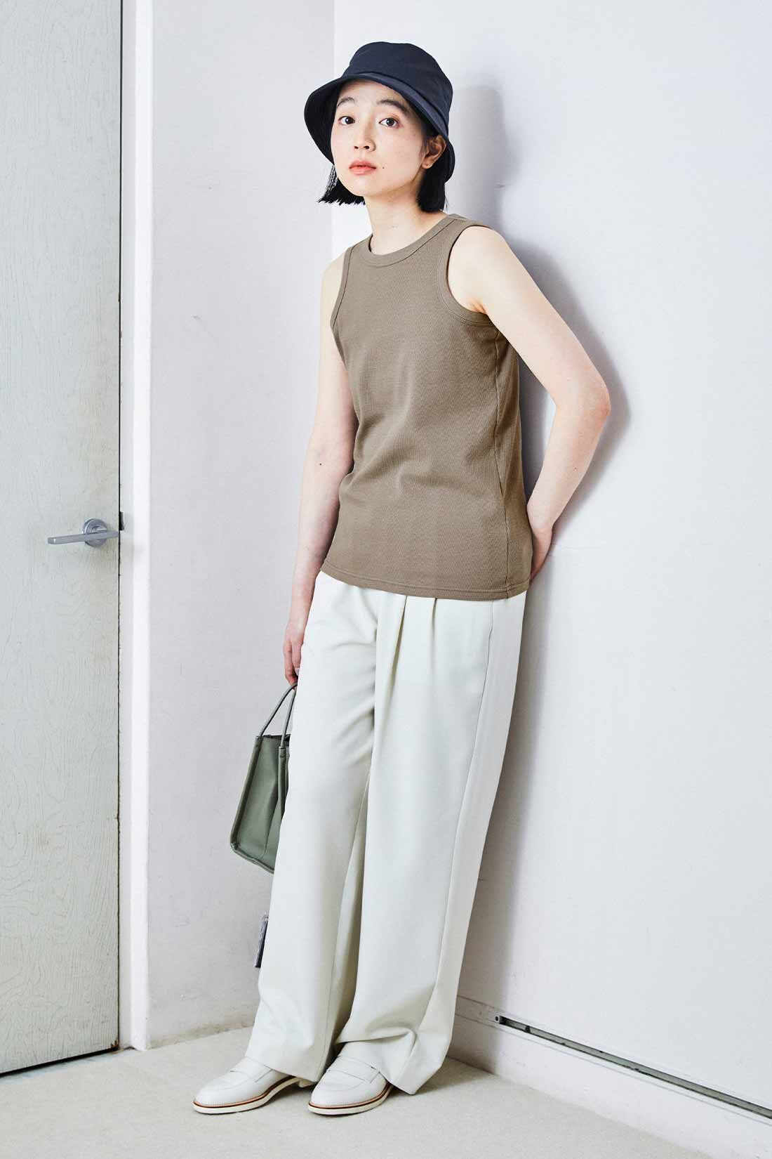 THREE FIFTY STANDARD 内側メッシュのバケットハット〈ネイビー