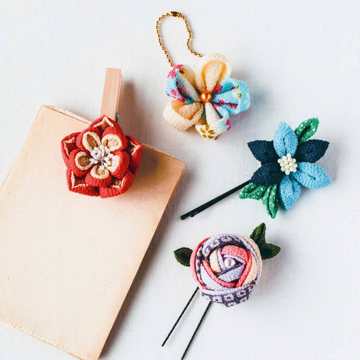 小さな一輪に個性がキラリ つまみ細工の花図鑑の会｜Couturier