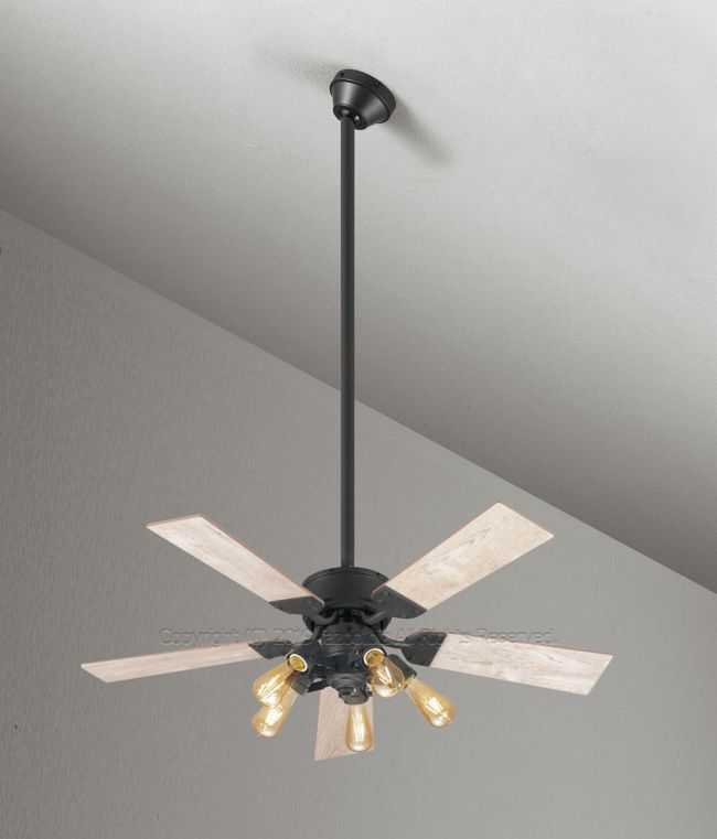 傾斜対応 LED 調光 電球色 5灯 軽量 オーデリック製シーリングファン