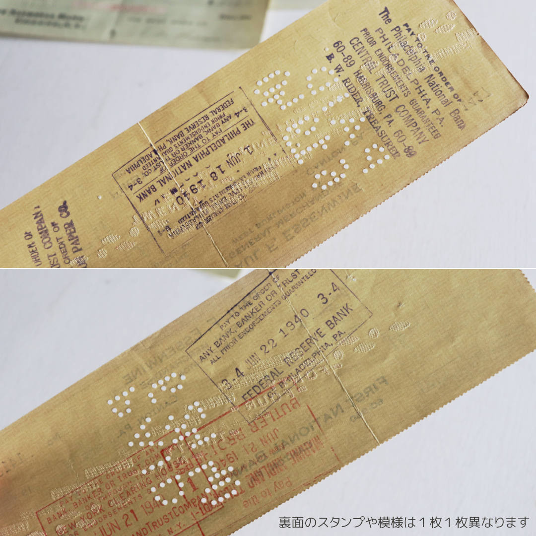 USA1940年代ヴィンテージ紙もの｜銀行小切手FIRST NATIONAL BANK