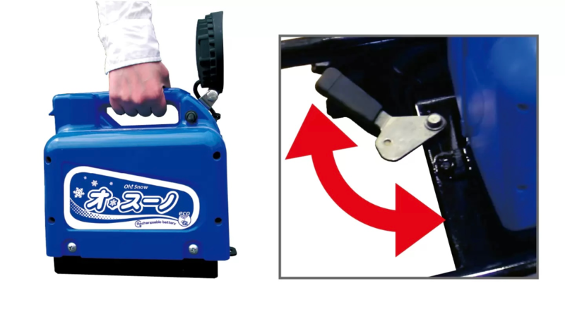 ササキ 電動ラッセル除雪機【オ・スーノ】ER-801DX-2 充電式 電動除雪