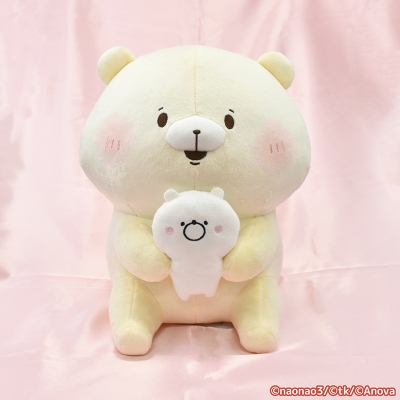 ガーリーくまさん×ともだちはくま』おすわりBIGぬいぐるみ、もちもち