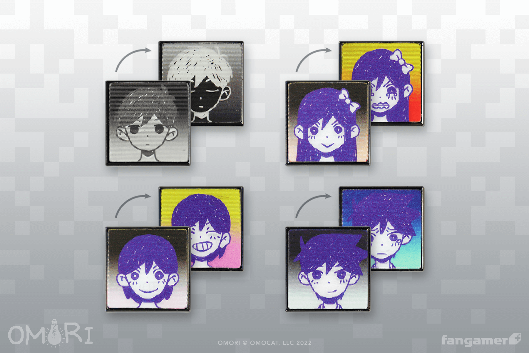 OMORI - Lenticular Emotions Pin Combo - Fangamer