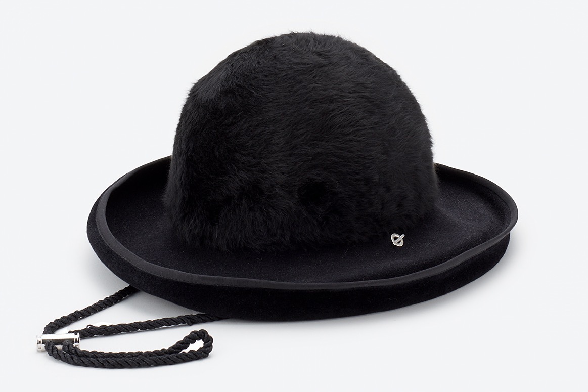 キジマ タカユキ“1点物”ハット、シャギー調のラビットヘアフェルト