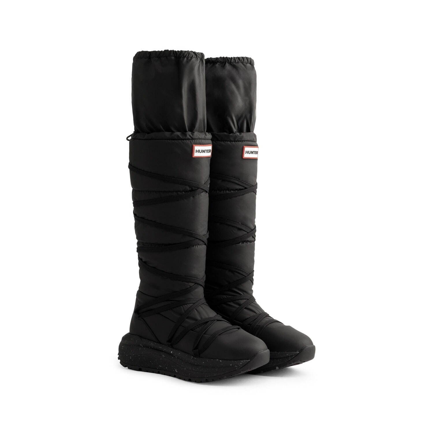 ハンター“巻き上げストラップ”のスノーブーツ、防水性＆グリップ力に