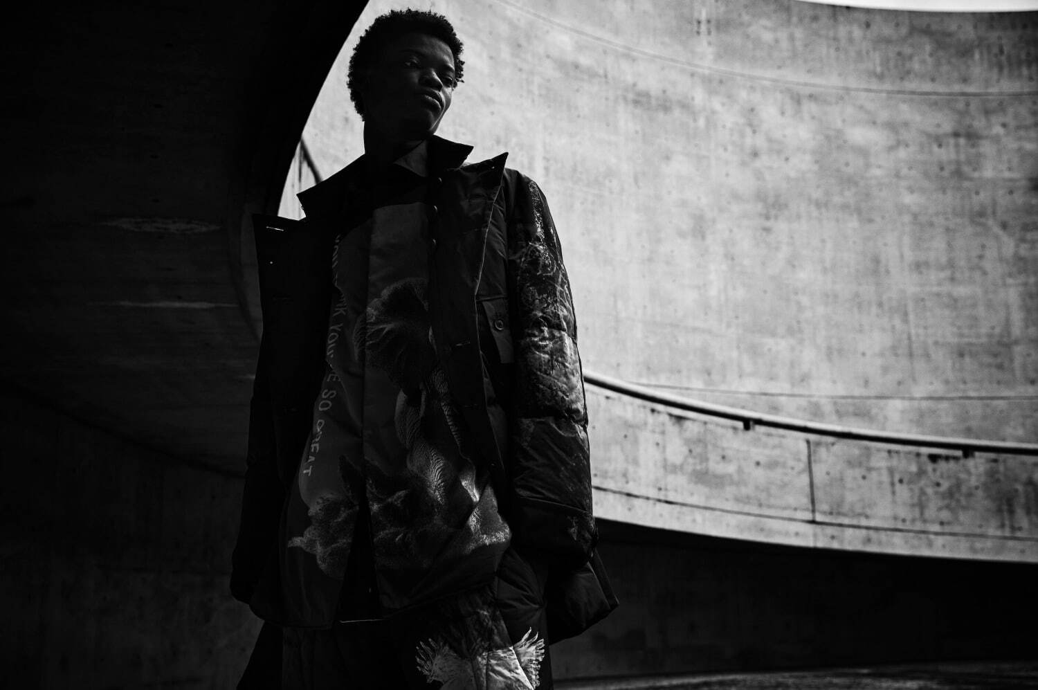 ヨウジヤマモトのメンズセットアップ、ベルベット×キルティングの