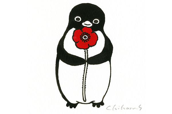 Suicaペンギンの坂崎千春による個展「ペンギン百態Ⅲ 色とりどり