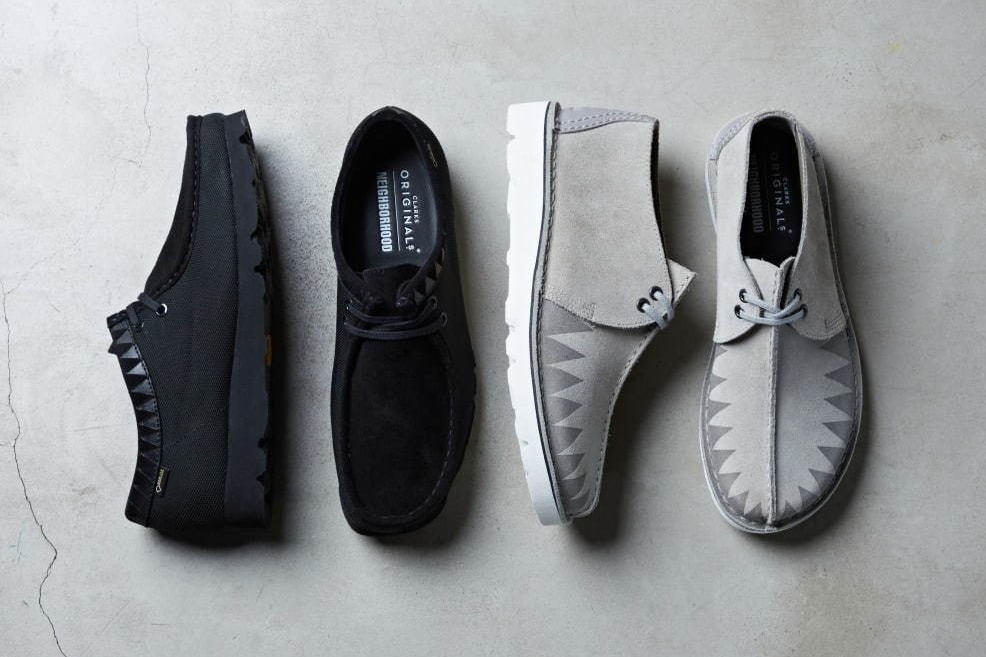 ネイバーフッド×クラークスのシューズ、異素材コンビ＆ゴアテックス