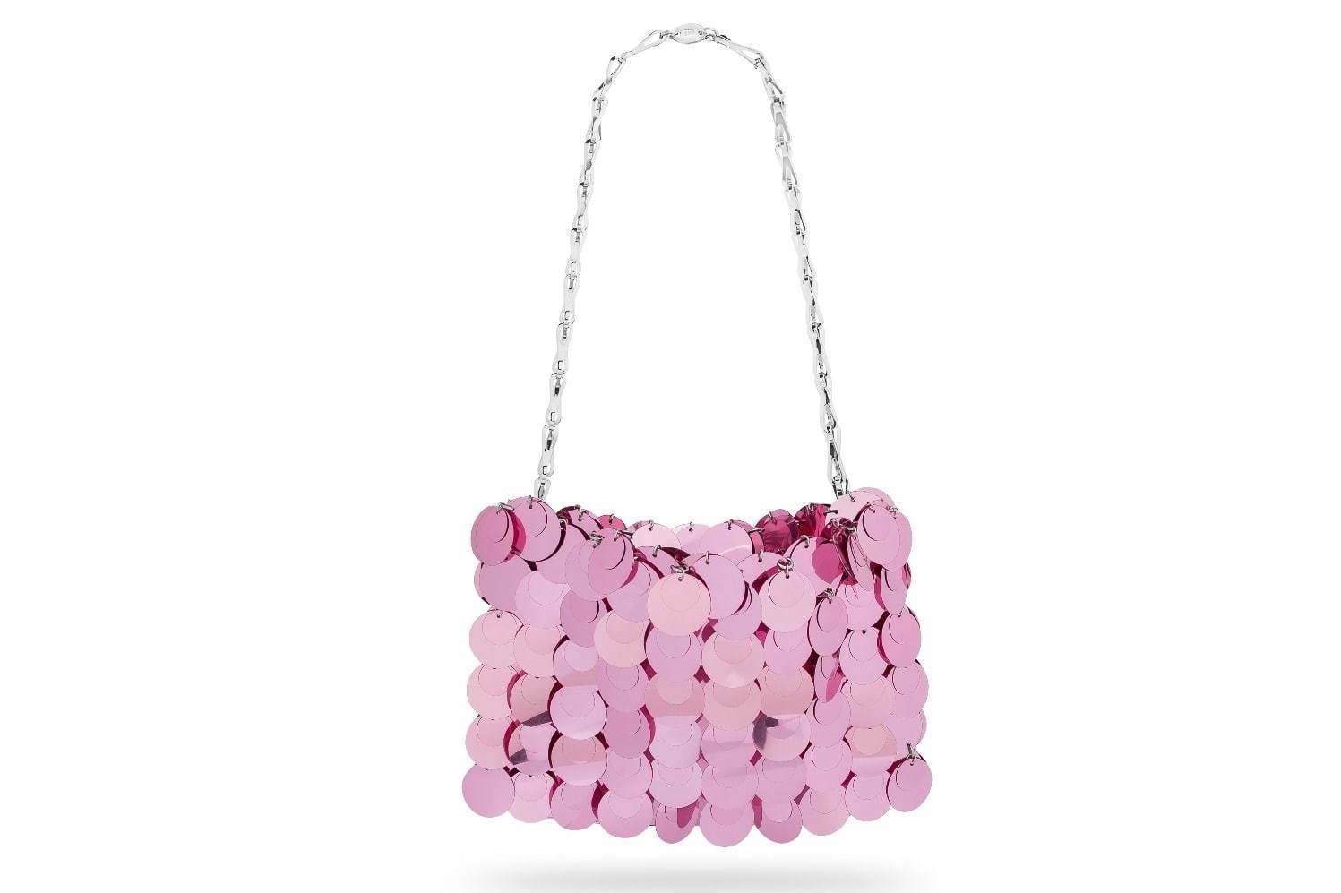 パコ ラバンヌ新作バッグ「レインボー ポップ」メタリックピンク