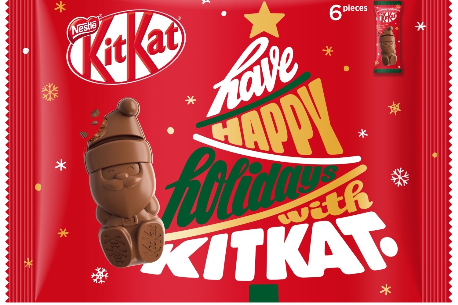 サンタ型”キットカット「ホリデイサンタ」クリスマス限定で、キット