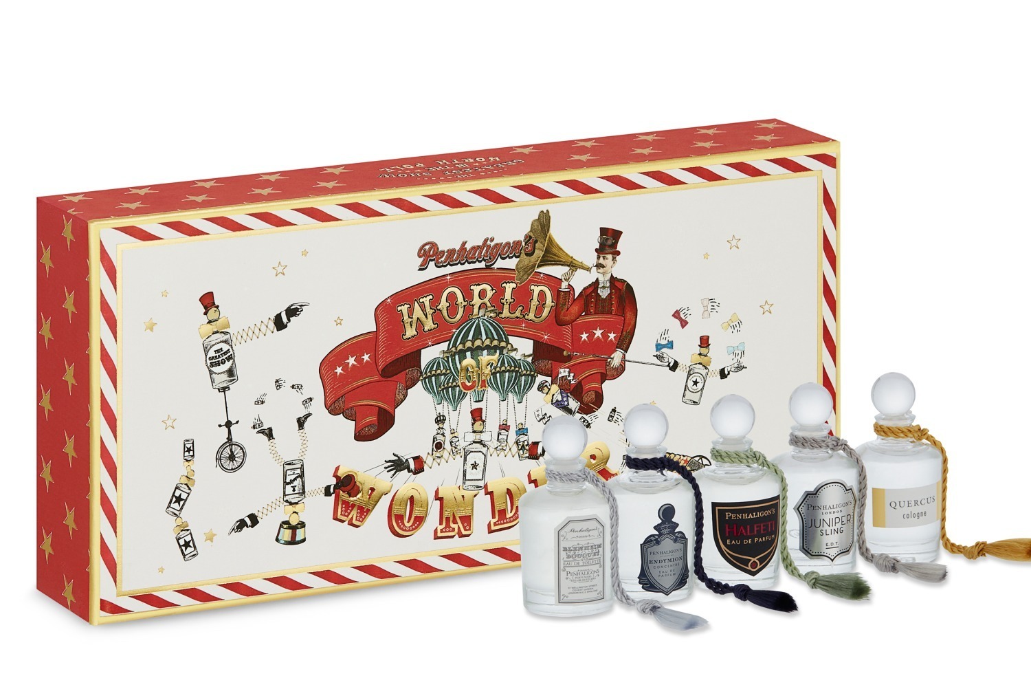 ペンハリガン22年クリスマスコフレ、“サーカス”着想デザインの香水