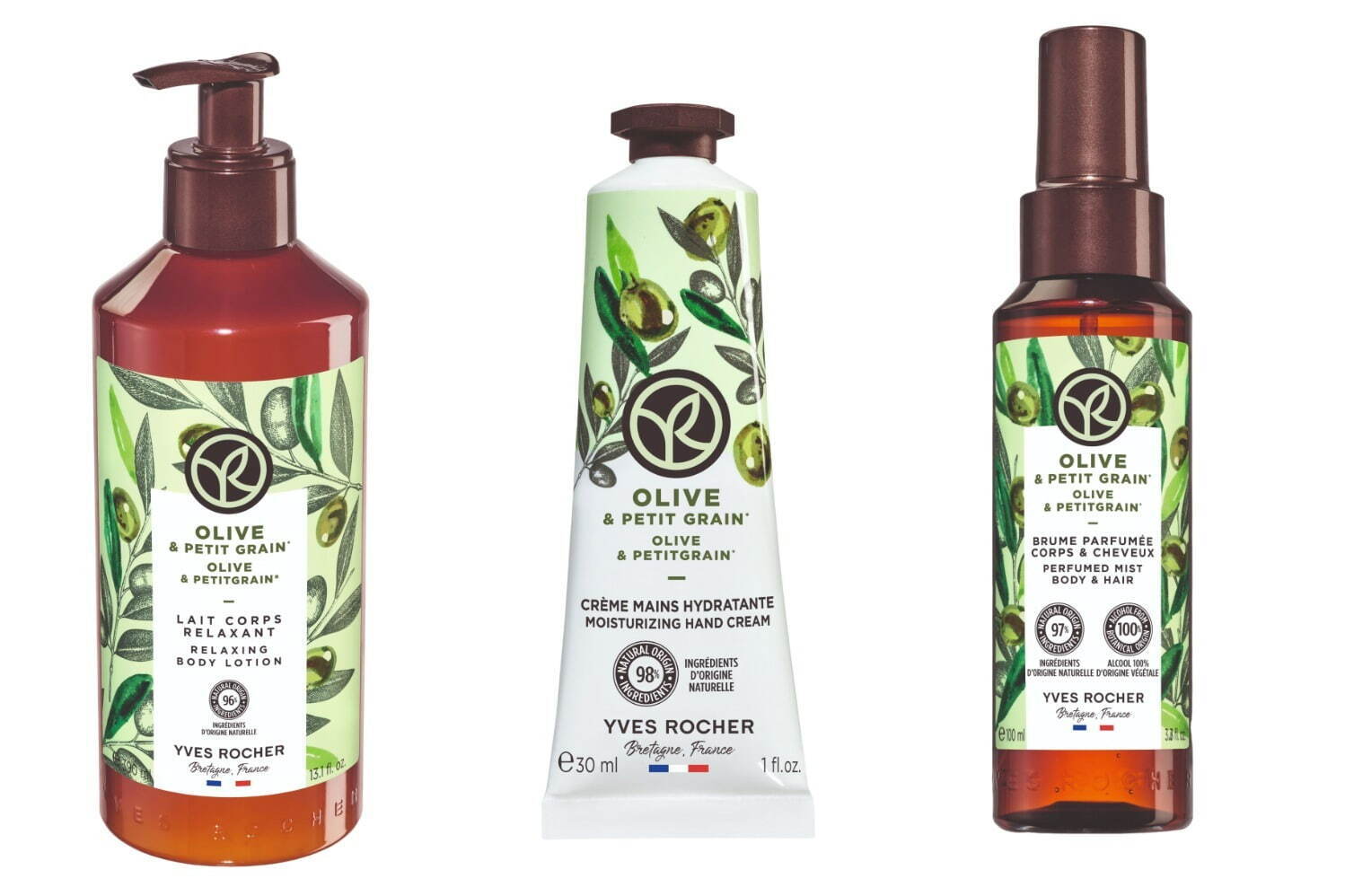 イヴ・ロシェ「オリーブ＆プチグレン」の24年秋ボディケア、“ウッディ