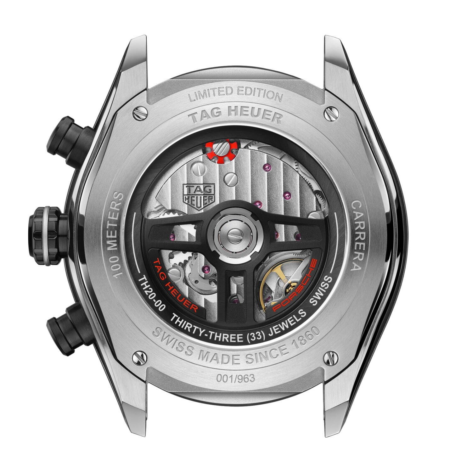 タグ・ホイヤー×レーシングカー「ポルシェ963」腕時計、高性能部品