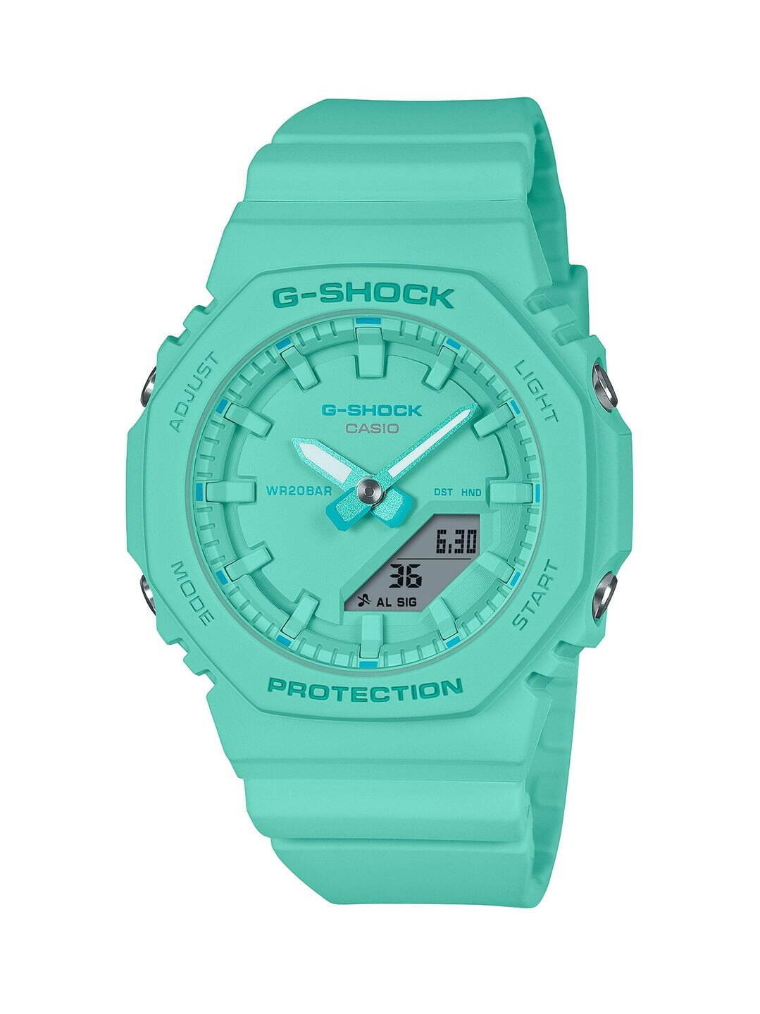 G-SHOCK“八角形”ユニセックスウオッチ、ターコイズブルーなど鮮やか