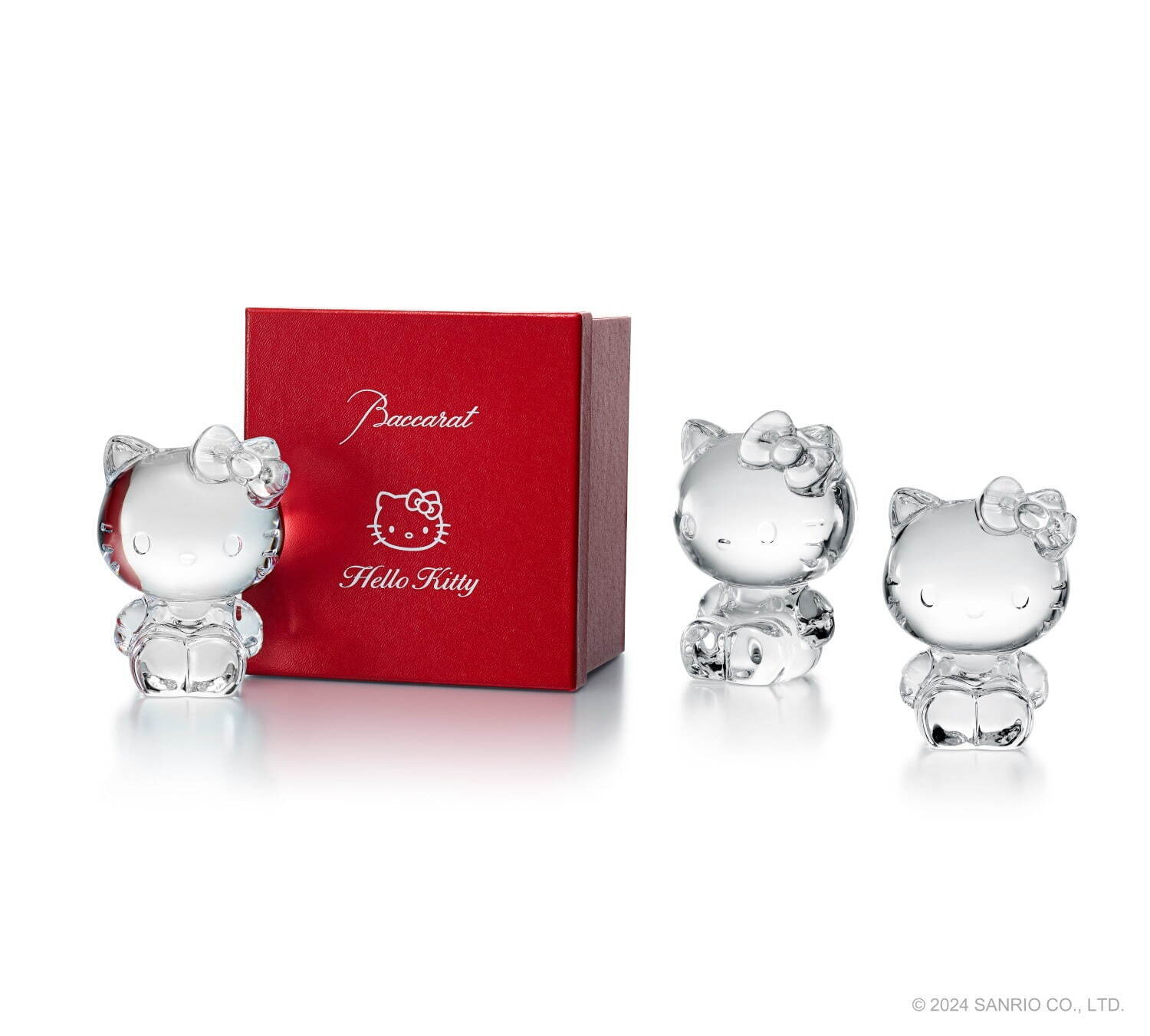 バカラ×サンリオ「ハローキティ」のクリスタルオーナメント、澄んだ