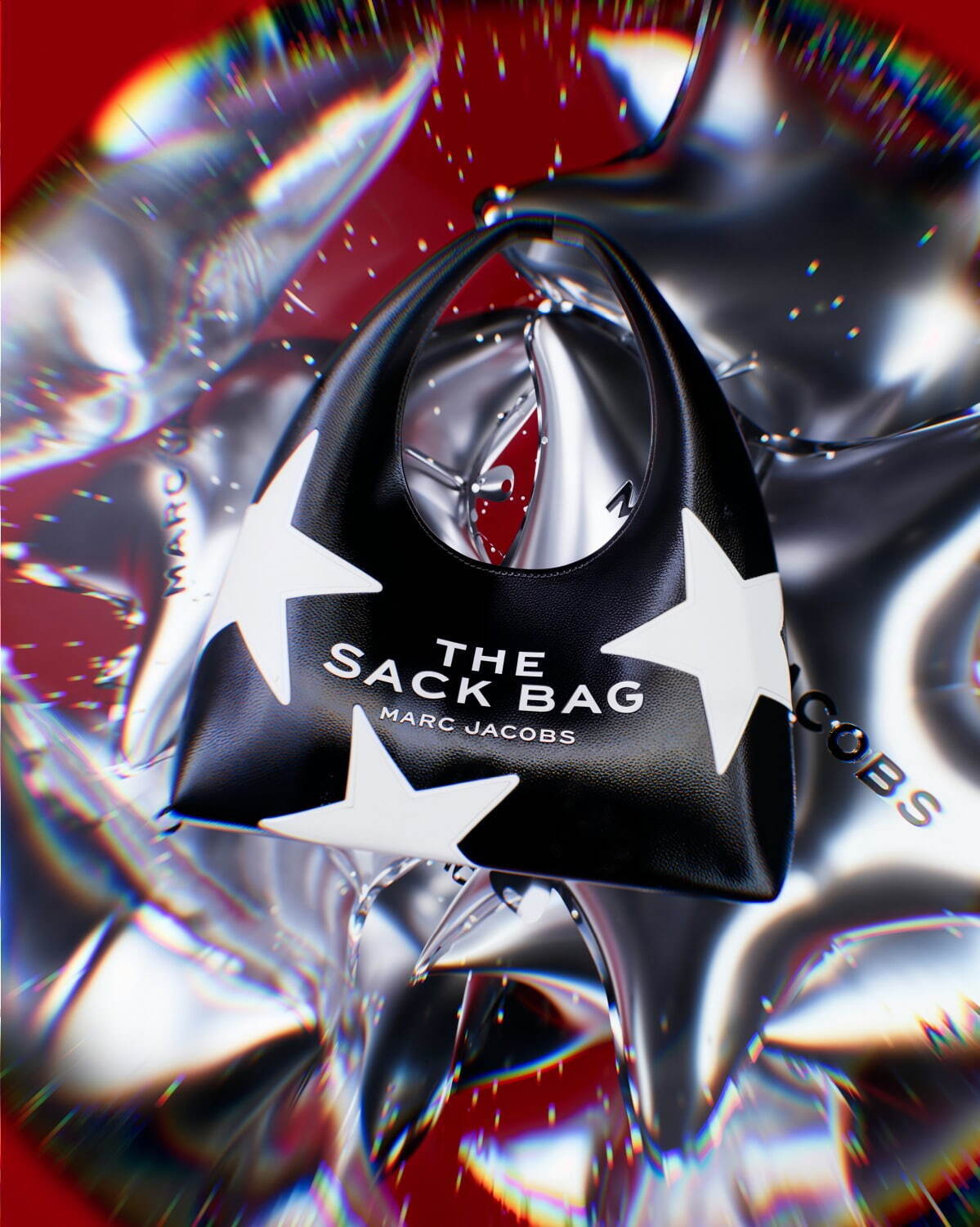 マーク ジェイコブス24年クリスマス、星モチーフのレザーバッグ