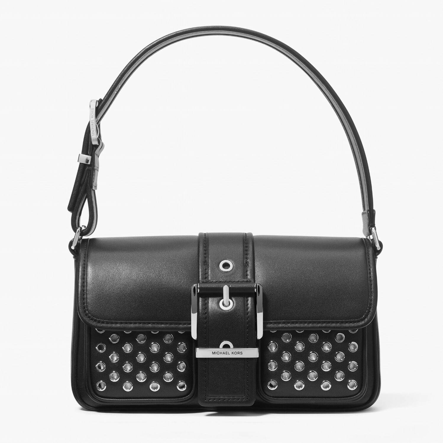 マイケル・コース“パンク調”ショルダーバッグ「コルビー」グロメット