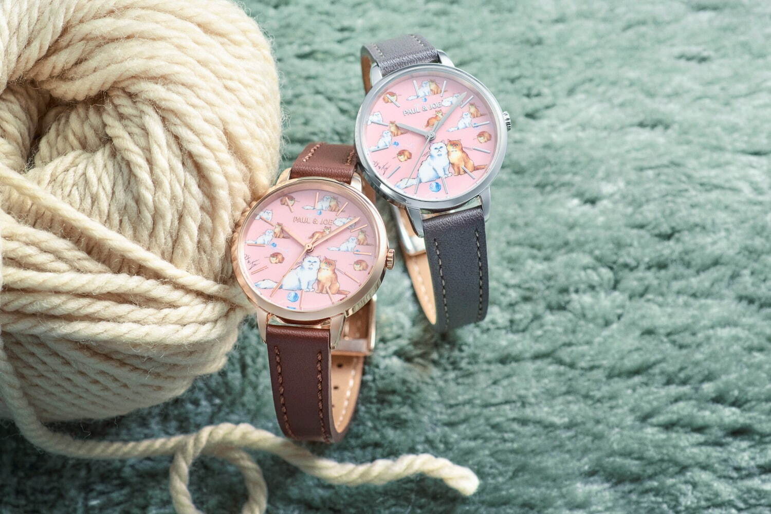 ポール & ジョー“毛糸遊び猫”モチーフの24年秋冬ウィメンズウォッチや