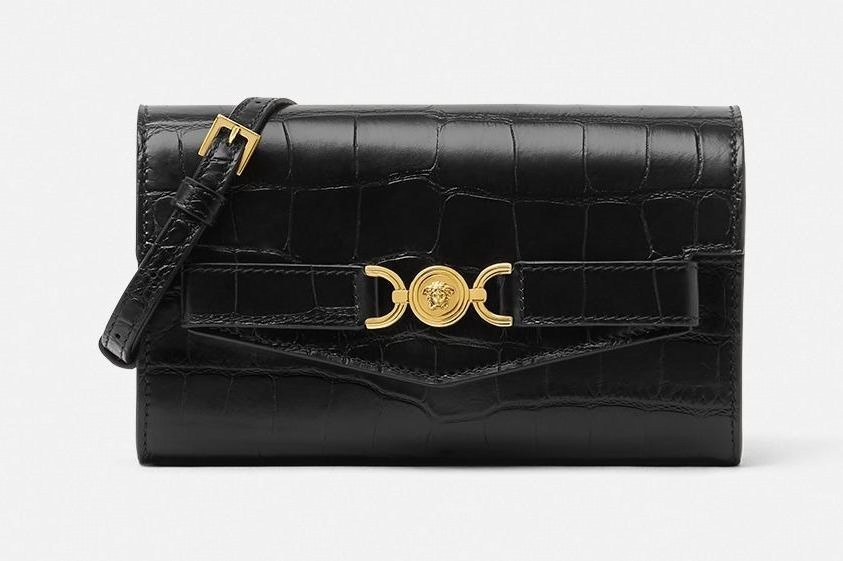 ヴェルサーチェ「メドゥーサ '95」ウィメンズ財布、パステルピンク