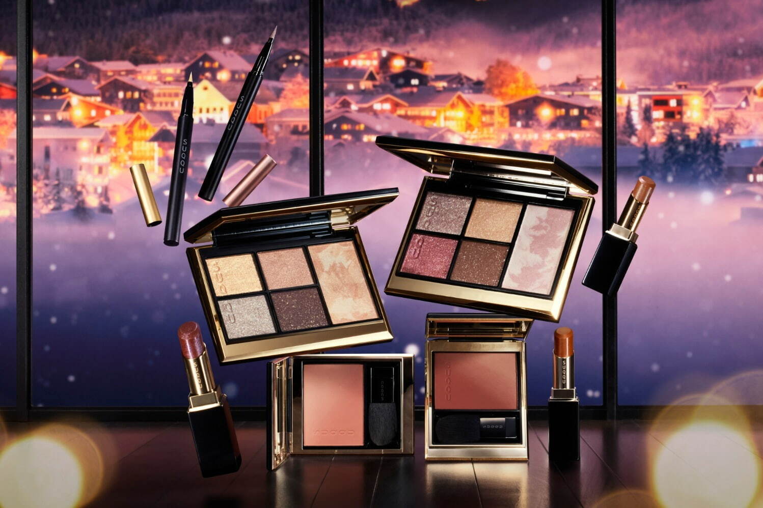 SUQQU24年クリスマスコスメ、“大粒パール”輝くキラキラ紅茶リップ