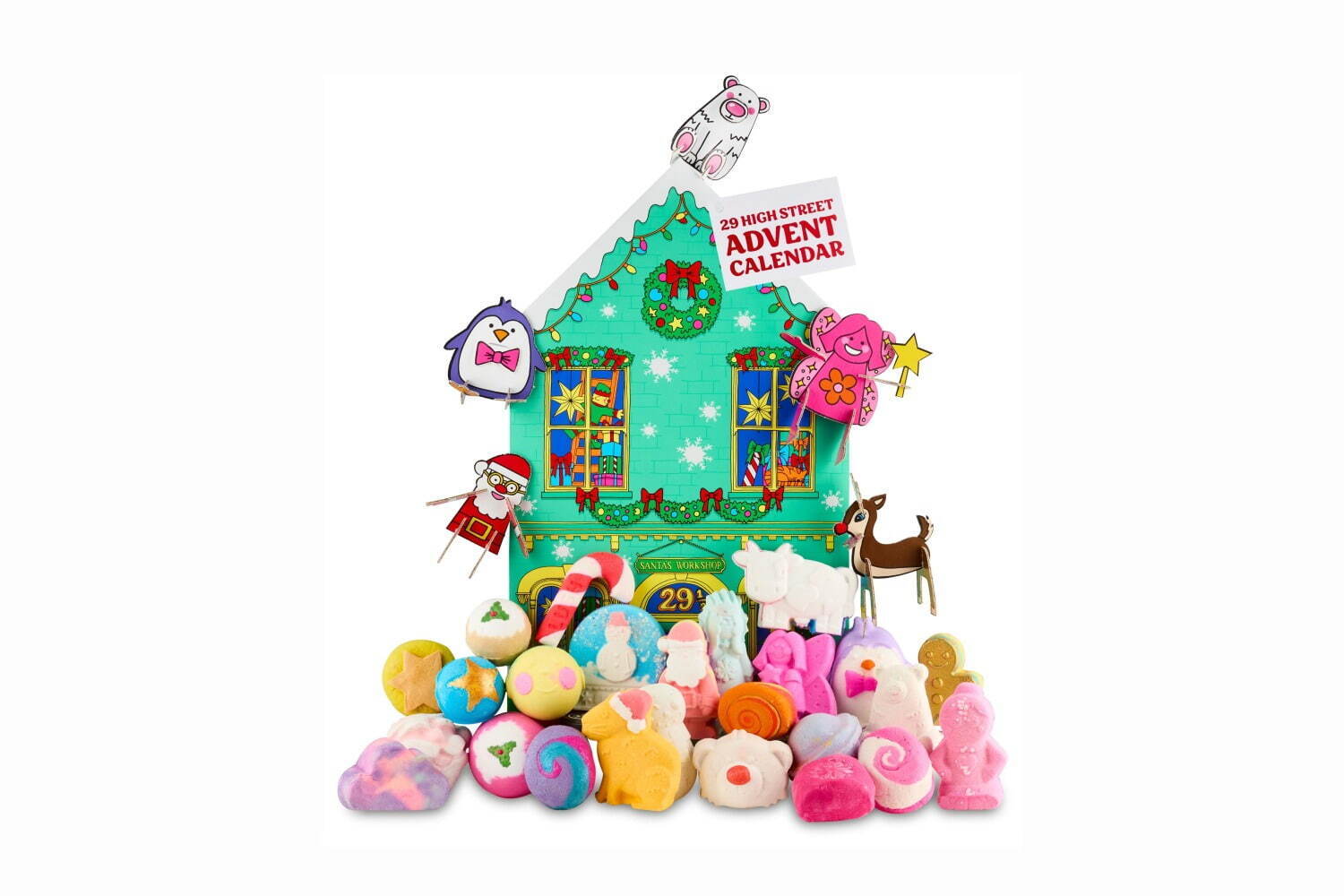 ラッシュ24年クリスマスコフレ、サンタ型バスボムや“ラメ輝く”ボディ