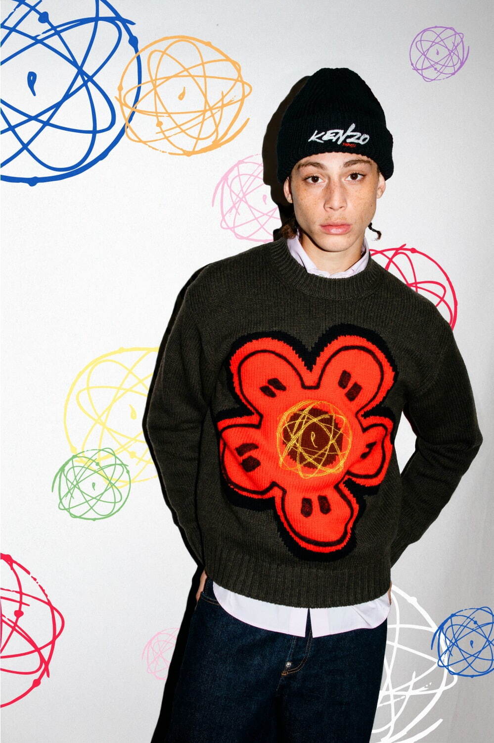 ケンゾー×フューチュラ2000、グラフィティアートの「ボケフラワー」柄