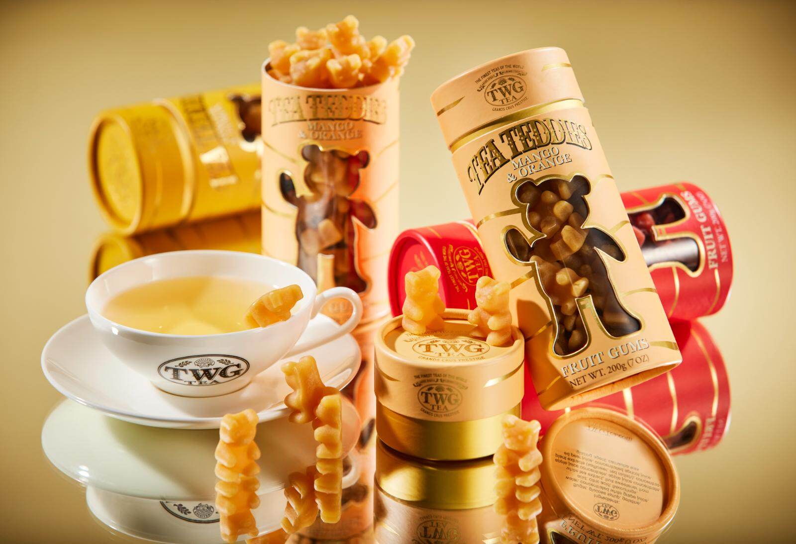 写真10/15｜TWG Tea「テディベア型」フルーツグミ、お湯に入れると